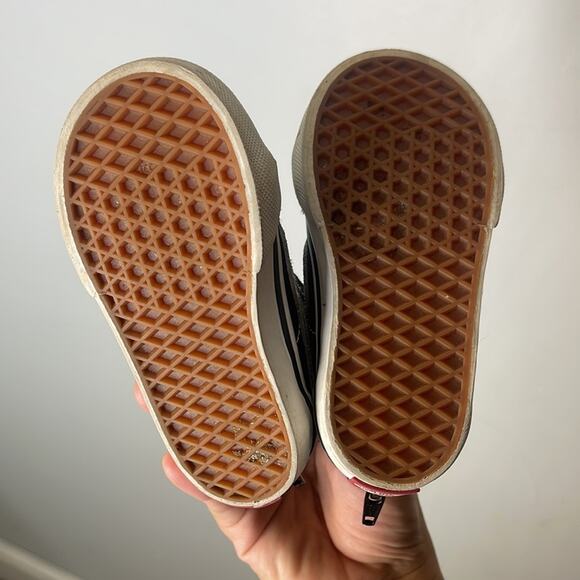 VANS Black and White High Top Zip Back Sneakers Size 5.5 - Picture 3 of 4